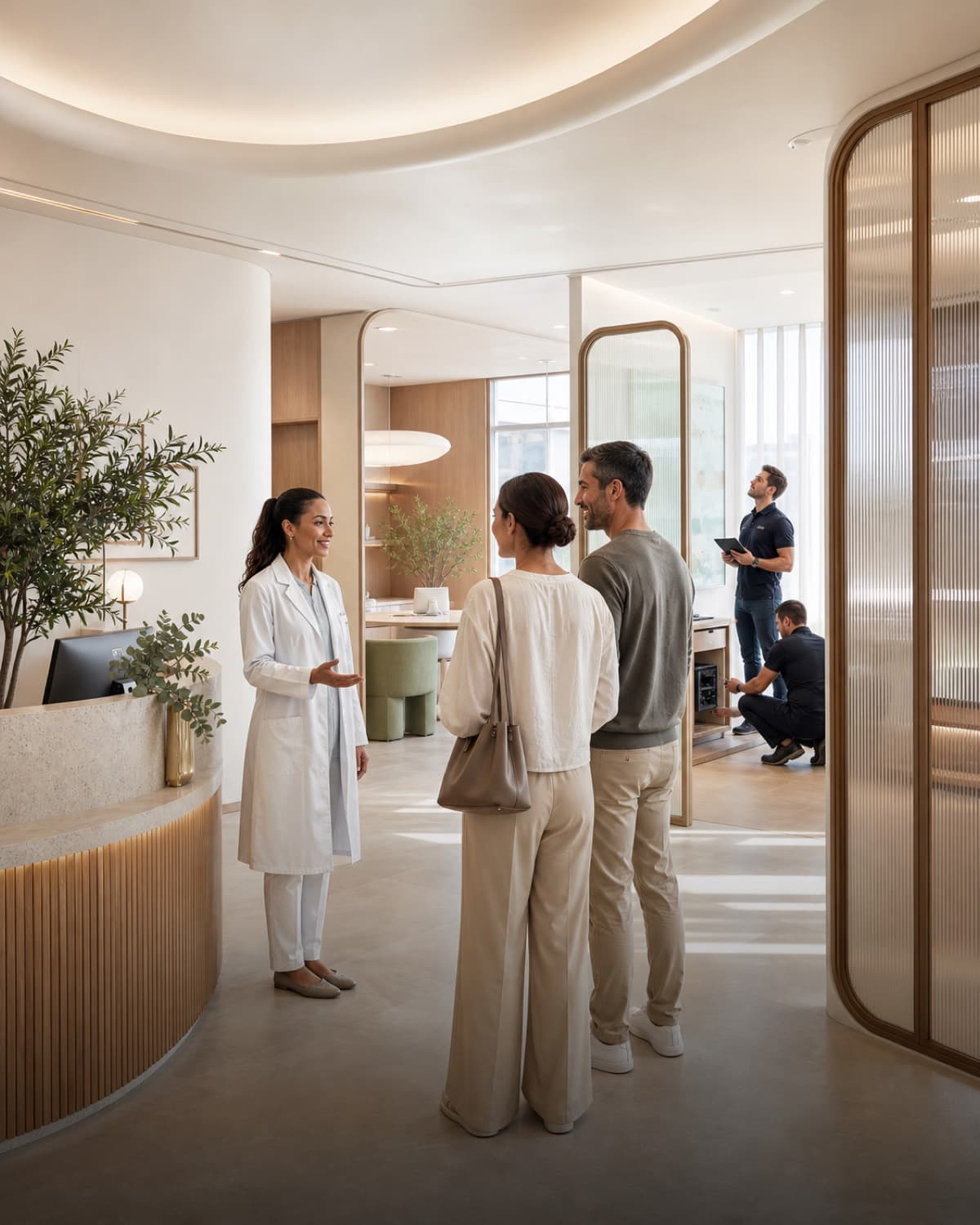 Clinic fit-out in Jumeirah, Dubai — concept visual